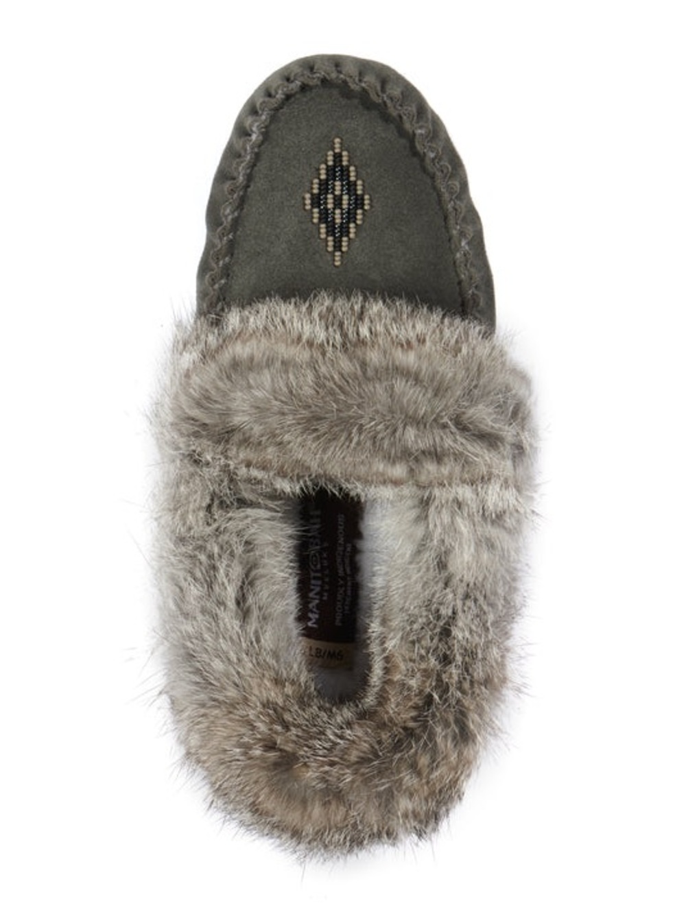 Manitobah Street Moc Charcoal
Materials: Suede, Rabbit Fur | Sz 6